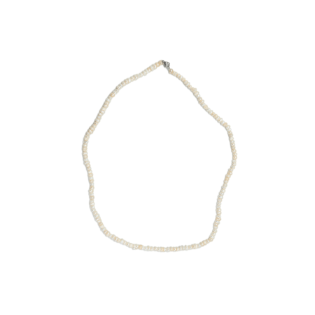 Gray pearls necklace, 45 cm