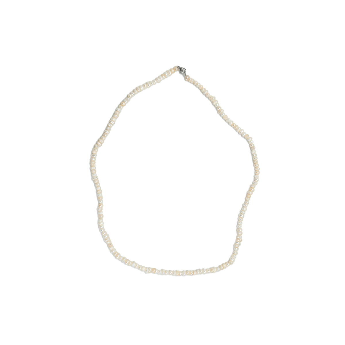 Gray pearls necklace, 45 cm