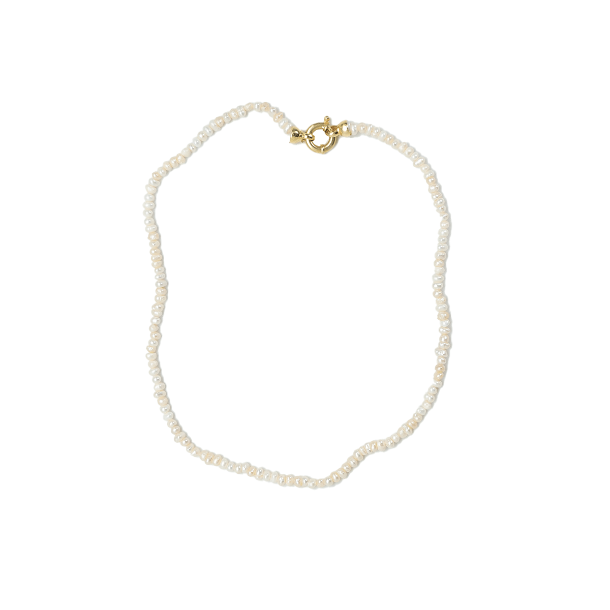 White pearls, silver broches