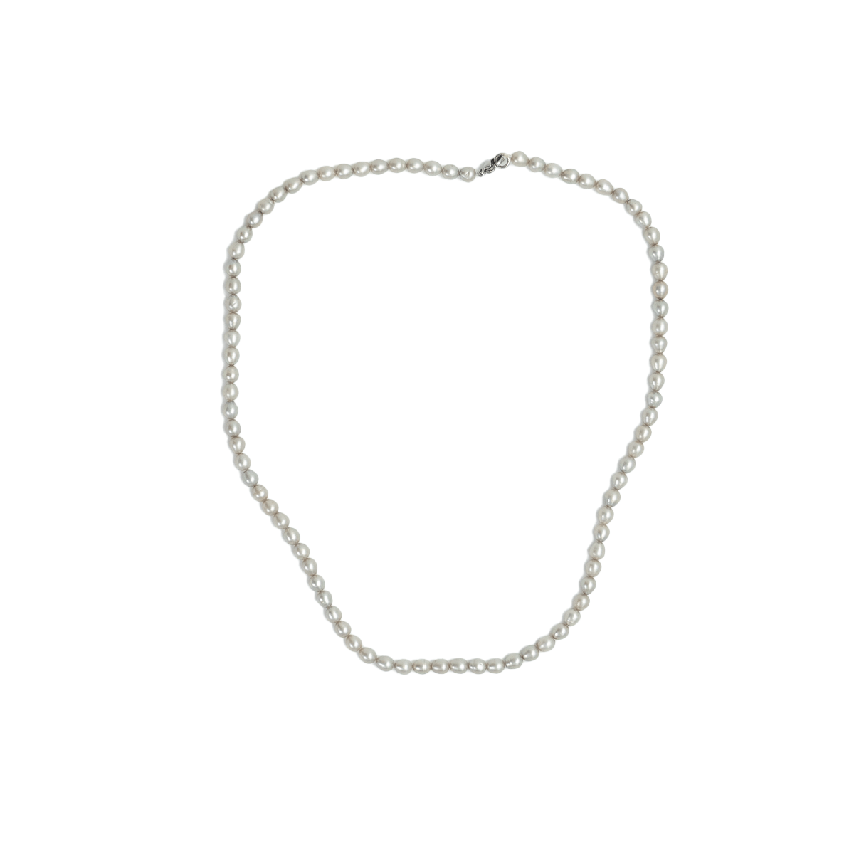 Handmade gray pearls necklace