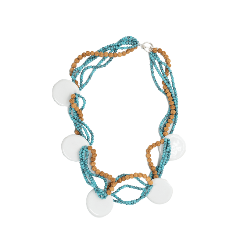 Handmade gemstone turqoise, with ceramics